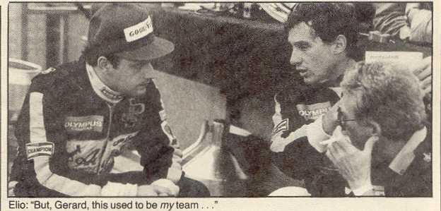 Elio de Angelis and Ayrton Senna Lotus team mate 1985 F1 season