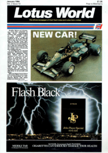 Lotus World Magazine new F1 Lotus94T car 1984