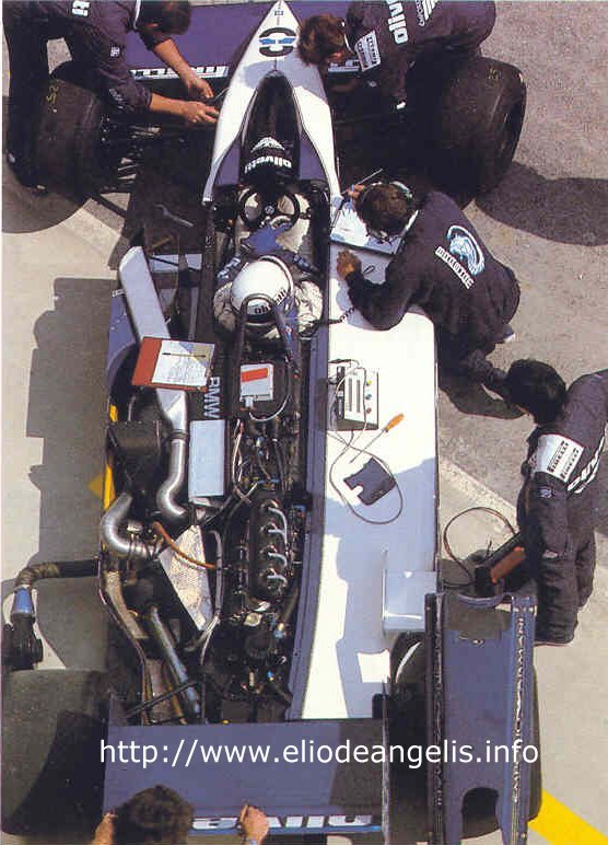 Elio de Angelis sits in the Brabham BT55 